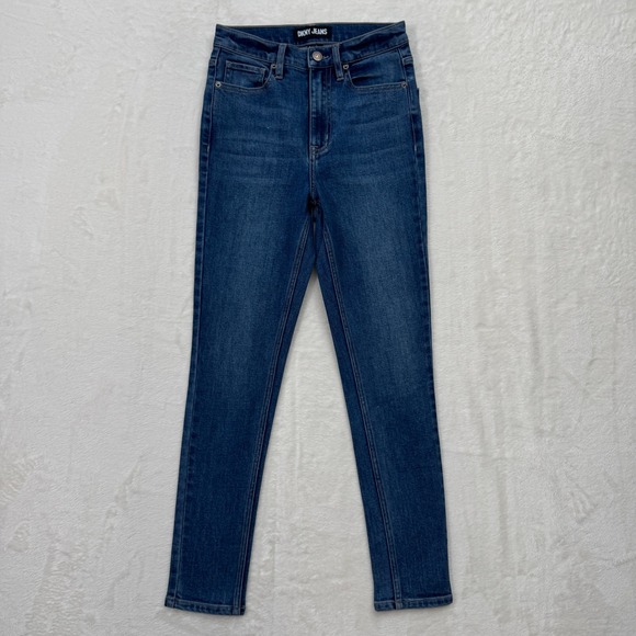 DKNY Jeans Denim - DKNY Jeans Womens 26 Blue High Rise Skinny‎ Stretch Denim Dark Wash
